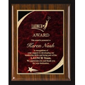 Walnut Piano Finish Plaque with Square Corners - Large